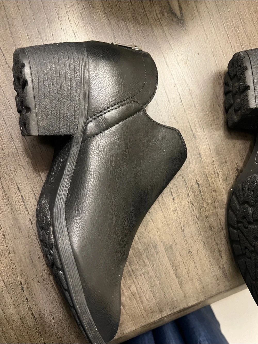 B.O.C Women's Black Ankle Boots - Sleek Leatherette Booties